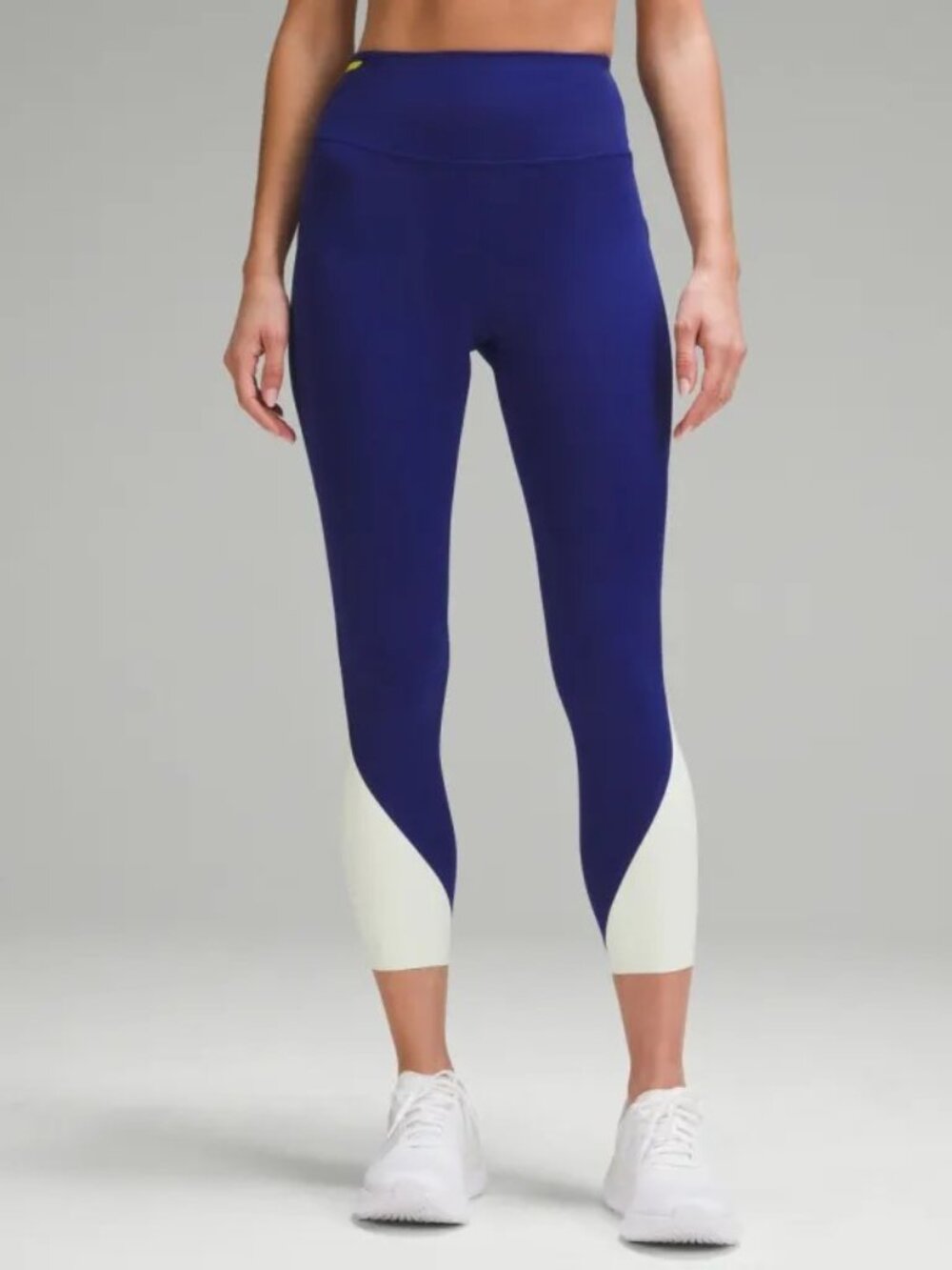 Lululemon Base Pace High-Rise Tight 25" - 10 Larkspur with White/Yellow